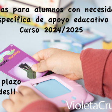 Abierto el plazo de solicitud de ayudas para alumnos con necesidad específica de apoyo educativo